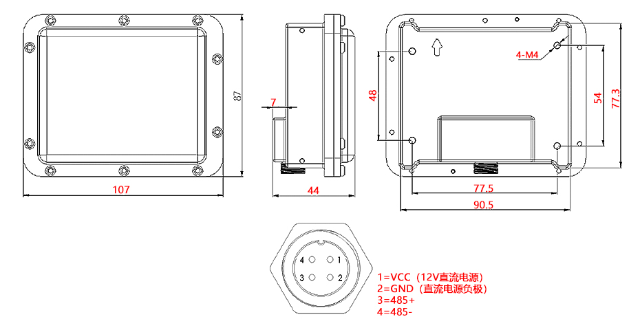 KNF-1312雷达流速仪产品尺寸